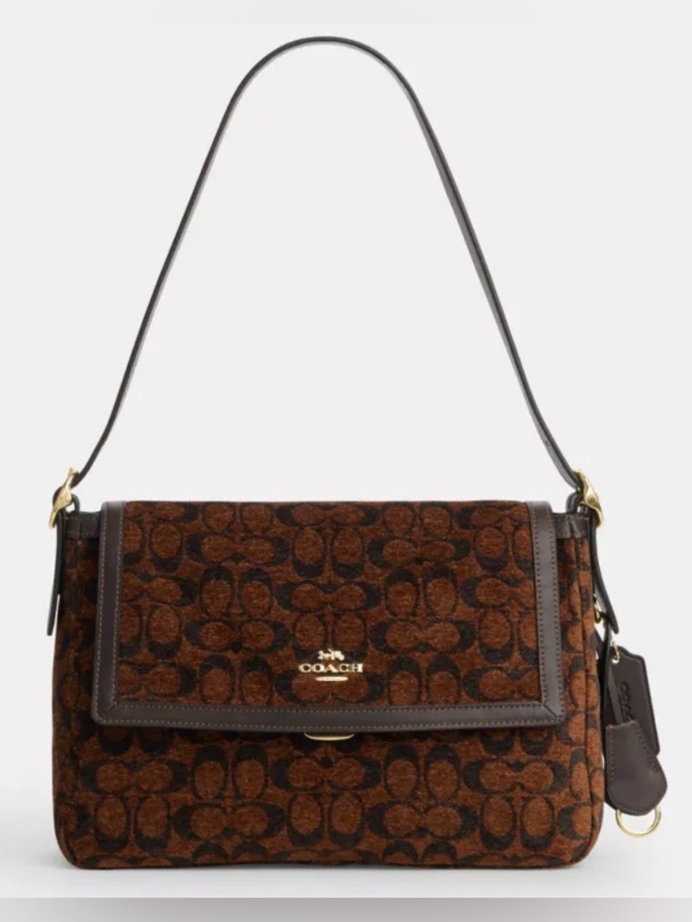 Coach Chenille Etta Flap Bag w/ Wallet